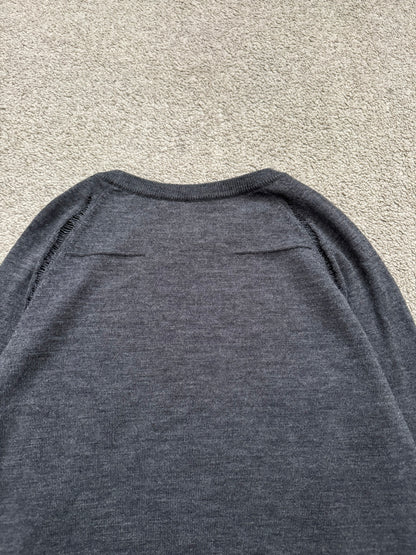 AW07 Dior Homme by Hedi Slimane "Navigate" Distressed Wool Sweater