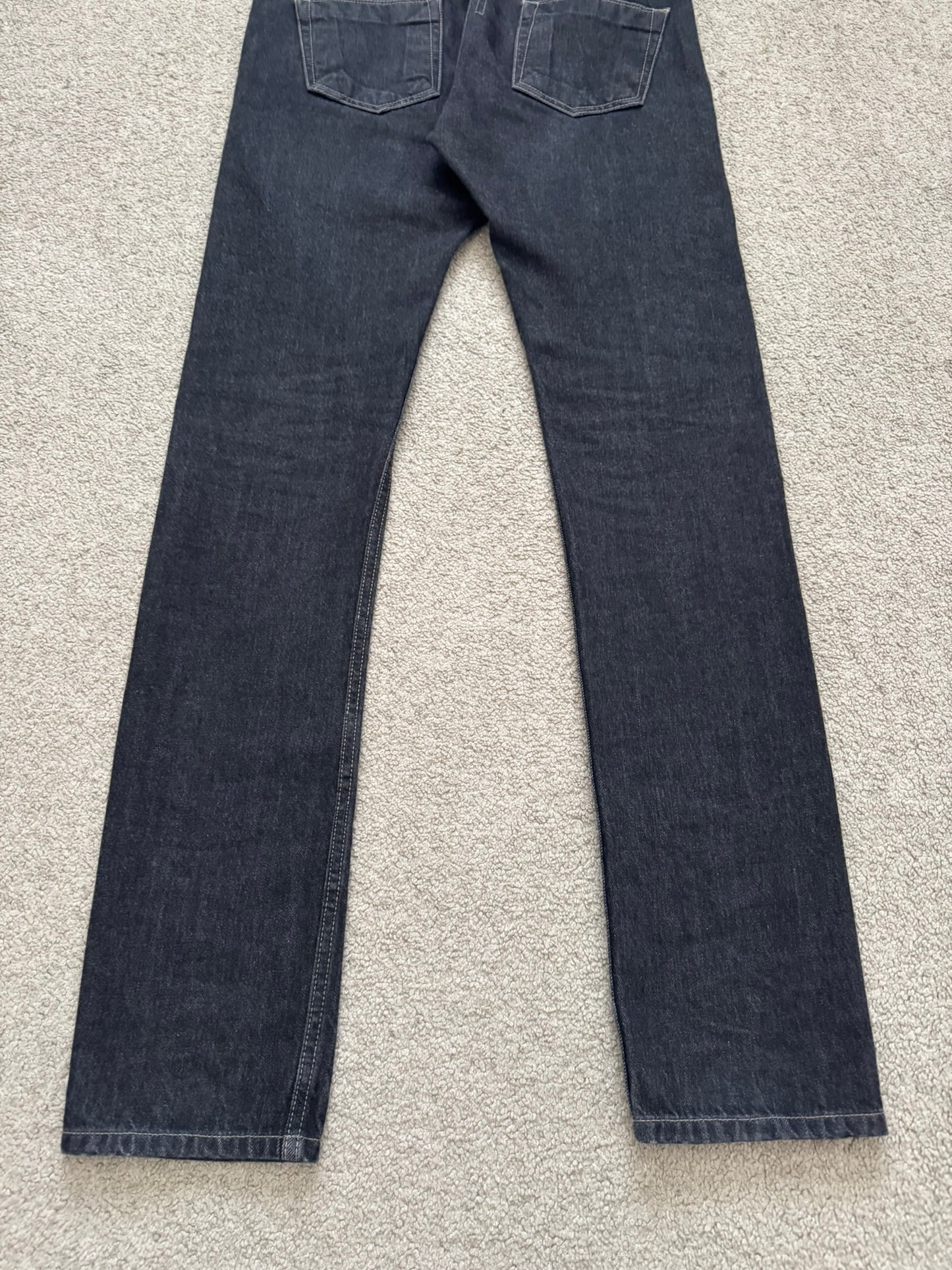 FW15 Rick Owens DRKSHDW Black Selvedge Aircut Denim Jeans