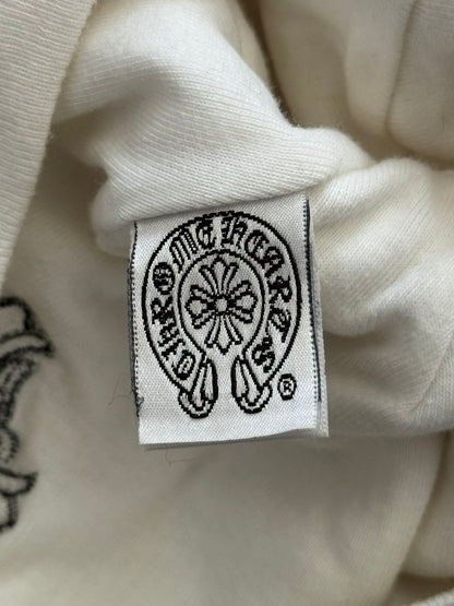 Vintage Chrome Hearts Vine Cross Logo White Thermal Beanie