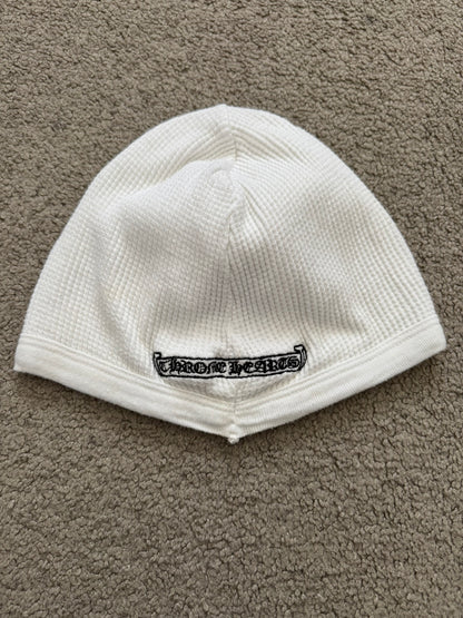 Vintage Chrome Hearts Cross Logo White Thermal Beanie