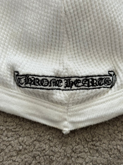 Vintage Chrome Hearts Cross Logo White Thermal Beanie