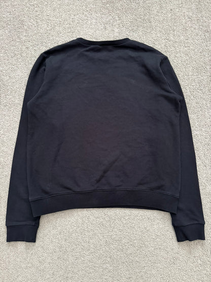 SS14 Saint Laurent by Hedi Slimane Leather Paneled Sweatshirt