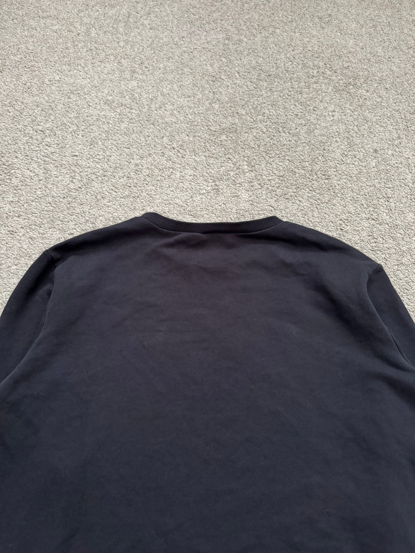 SS14 Saint Laurent by Hedi Slimane Leather Paneled Sweatshirt