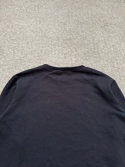 SS14 Saint Laurent by Hedi Slimane Leather Paneled Sweatshirt