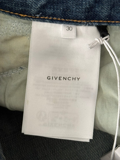 FW22 Givenchy Boro Repaired Distressed Moleskin Patch Denim Jeans