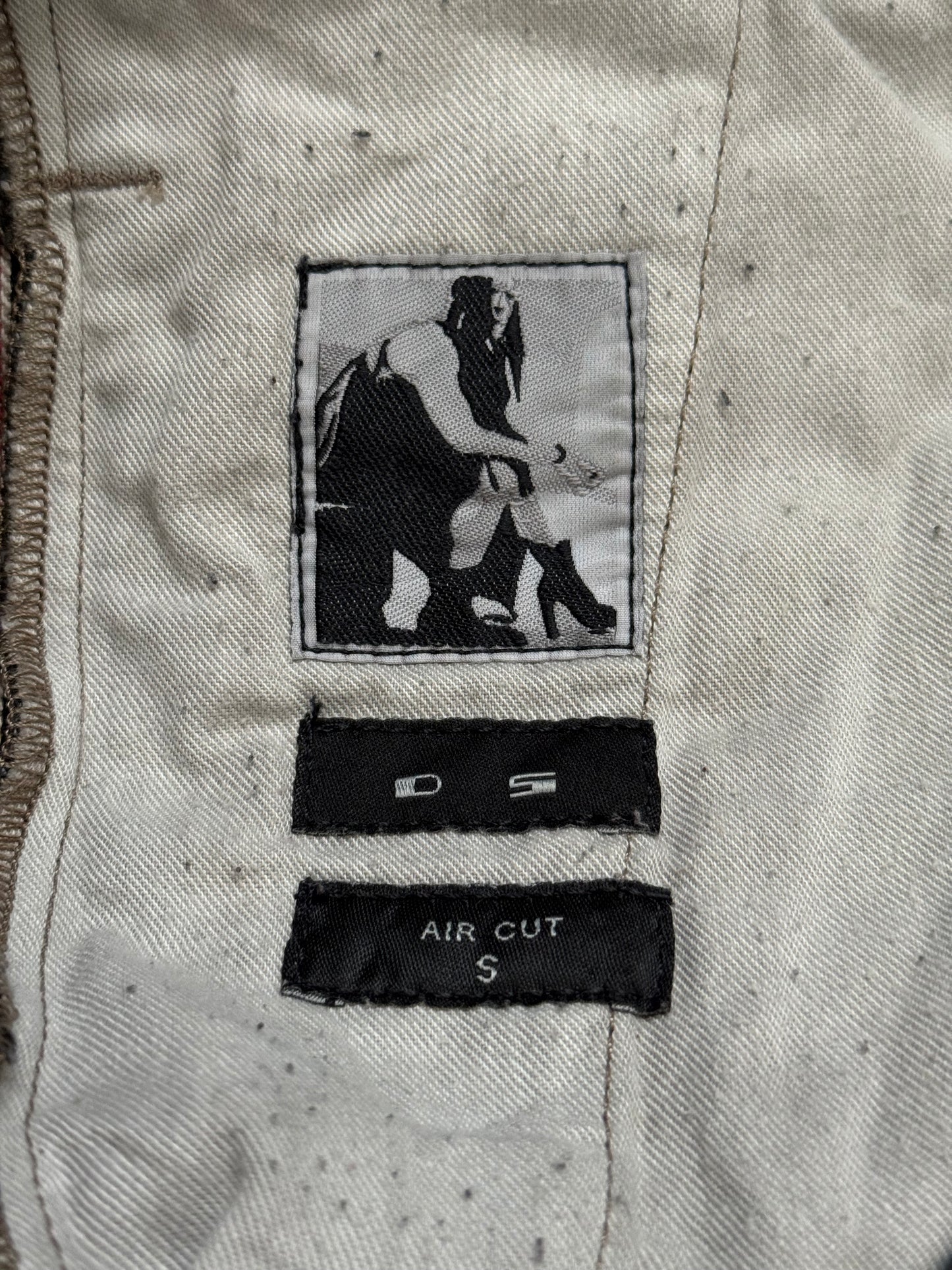 FW15 Rick Owens DRKSHDW Black Selvedge Aircut Denim Jeans