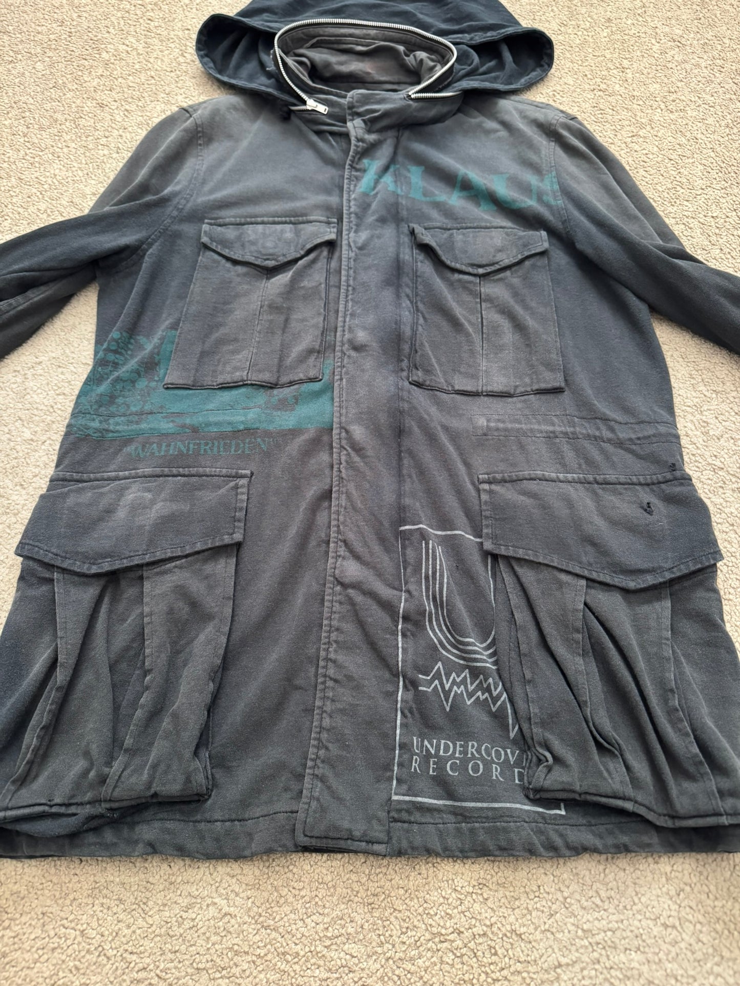 SS06 Undercover "T" Klaus M-65 Military Cargo Field Jacket