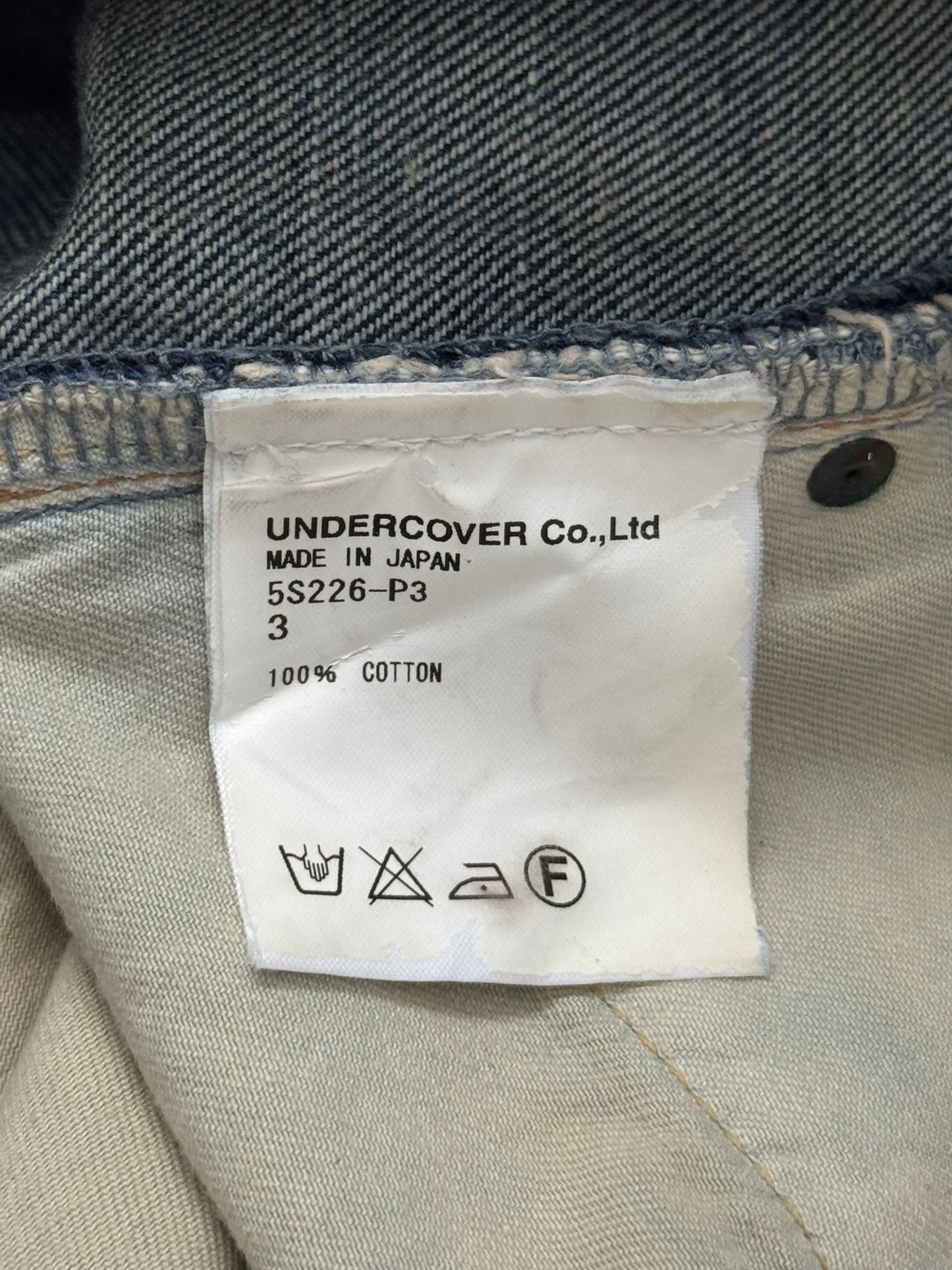 SS05 Undercover "But Beautiful" 60 Distressed Patch Denim Jeans