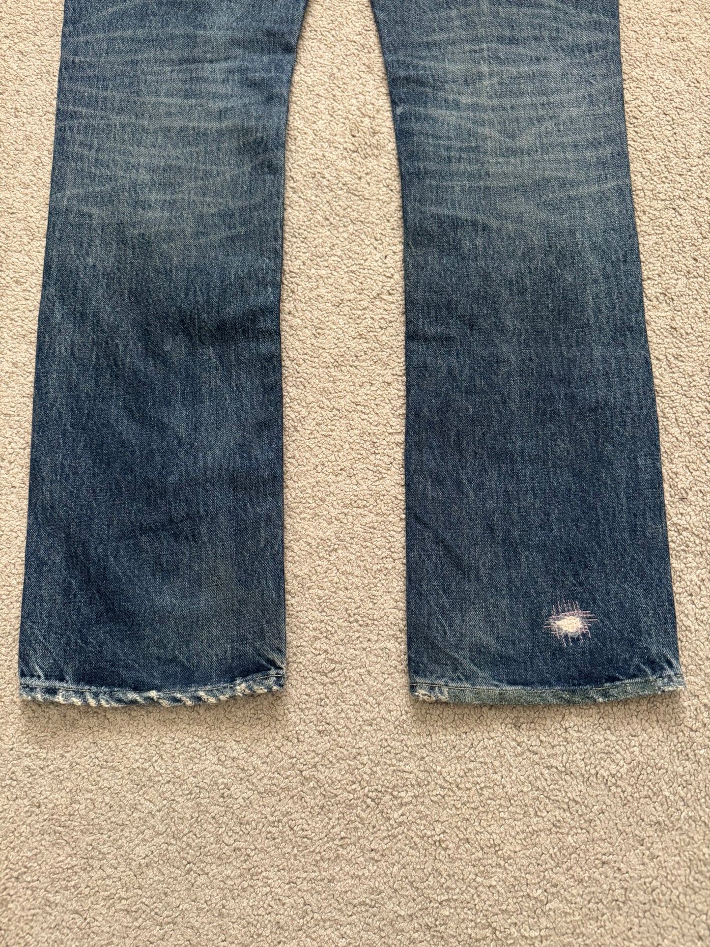 SS05 Undercover "But Beautiful" 60 Distressed Patch Denim Jeans