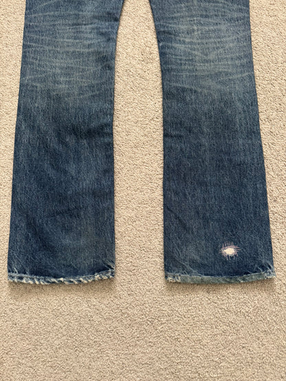 SS05 Undercover "But Beautiful" 60 Distressed Patch Denim Jeans