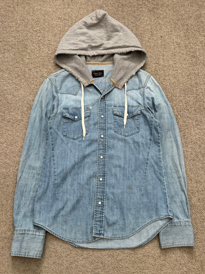 AW05 Number (N)ine "The High Streets/THS" Hybrid Hooded Shirt