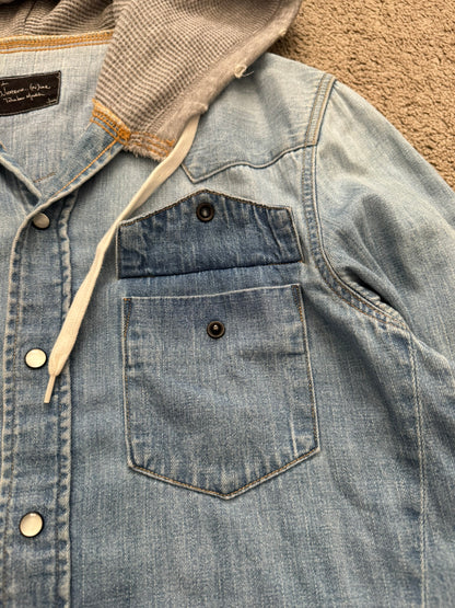 AW05 Number (N)ine "The High Streets/THS" Hybrid Hooded Shirt