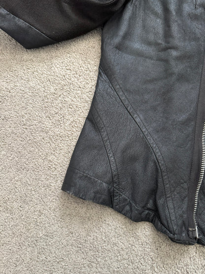 Rick Owens Mainline Lamb Leather Cropped Kimono Jacket