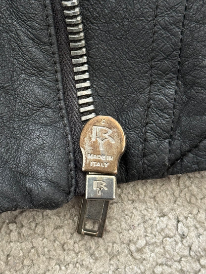 Rick Owens Mainline Lamb Leather Cropped Kimono Jacket