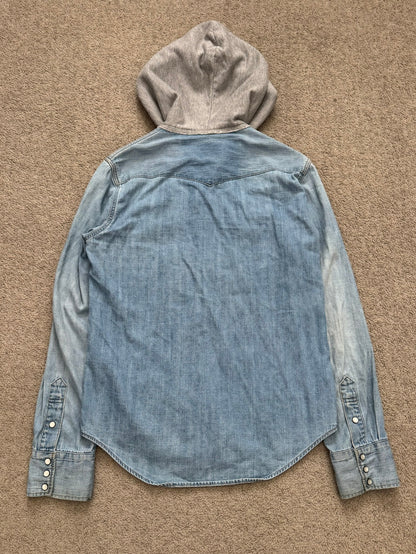 AW05 Number (N)ine "The High Streets/THS" Hybrid Hooded Shirt