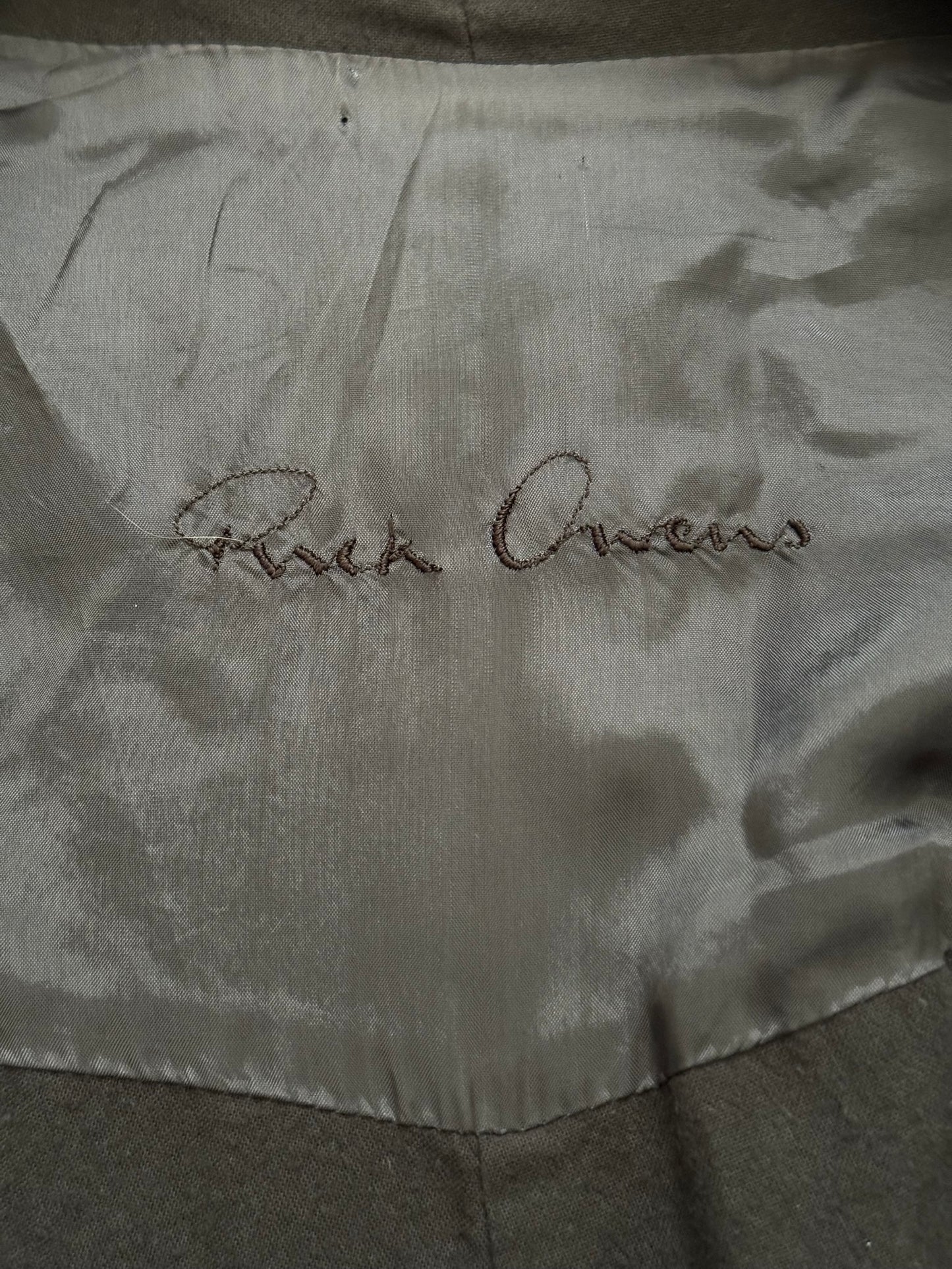 Rick Owens Mainline Lamb Leather Cropped Kimono Jacket