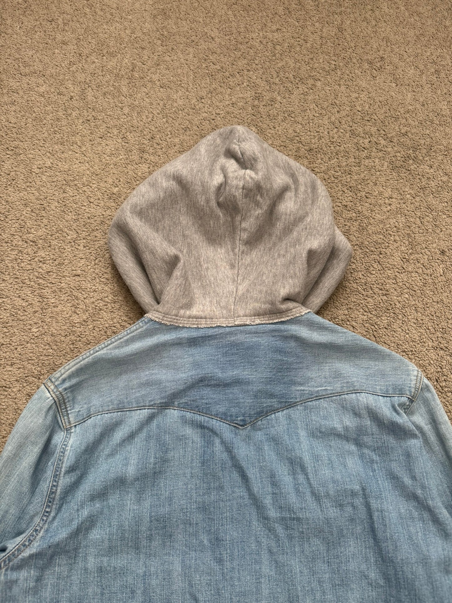 AW05 Number (N)ine "The High Streets/THS" Hybrid Hooded Shirt