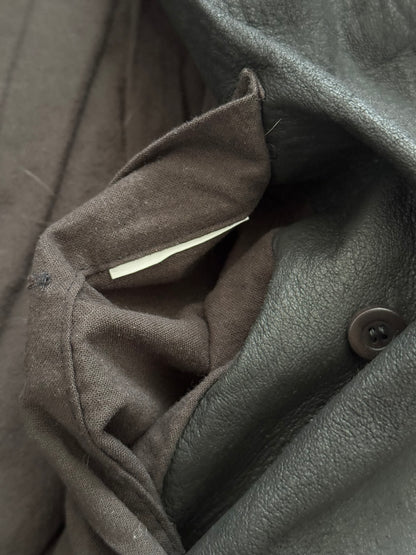 Rick Owens Mainline Lamb Leather Cropped Kimono Jacket