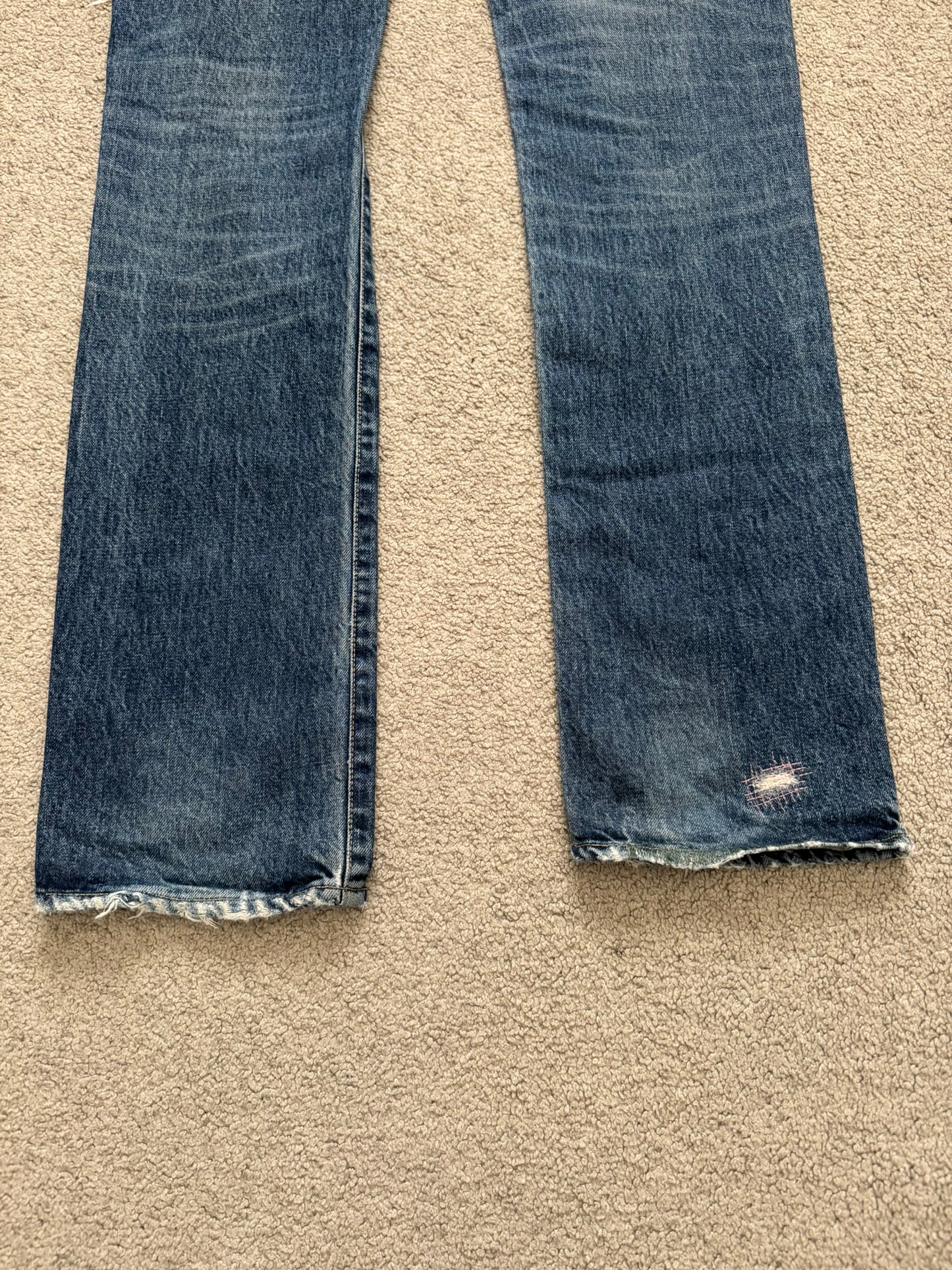 SS05 Undercover "But Beautiful" 60 Distressed Patch Denim Jeans