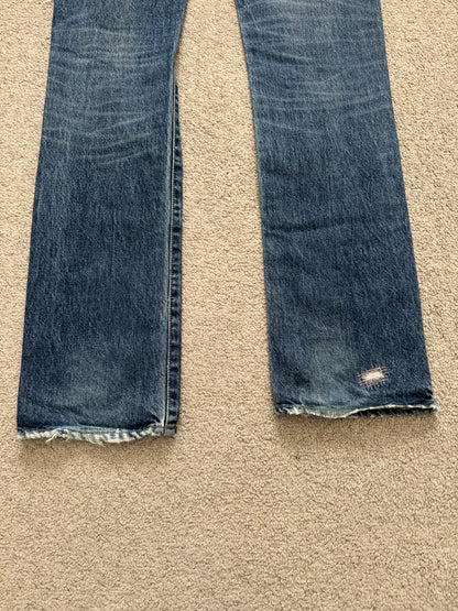 SS05 Undercover "But Beautiful" 60 Distressed Patch Denim Jeans