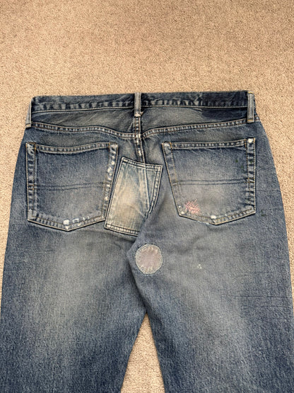 SS05 Undercover "But Beautiful" 60 Distressed Patch Denim Jeans
