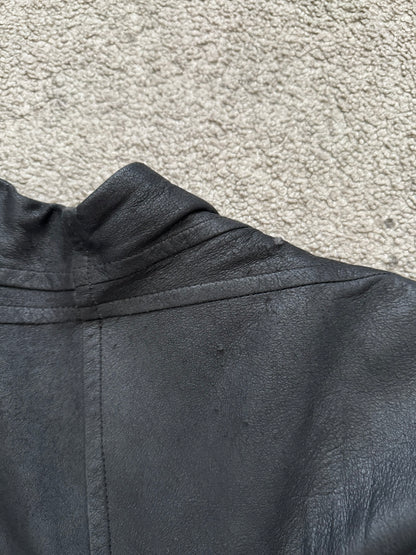 Rick Owens Mainline Lamb Leather Cropped Kimono Jacket