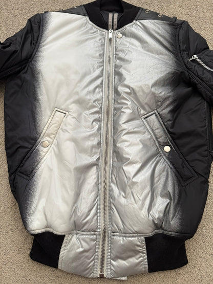FW19 Rick Owens Mainline "Larry" Hybrid Gradient Bomber Jacket