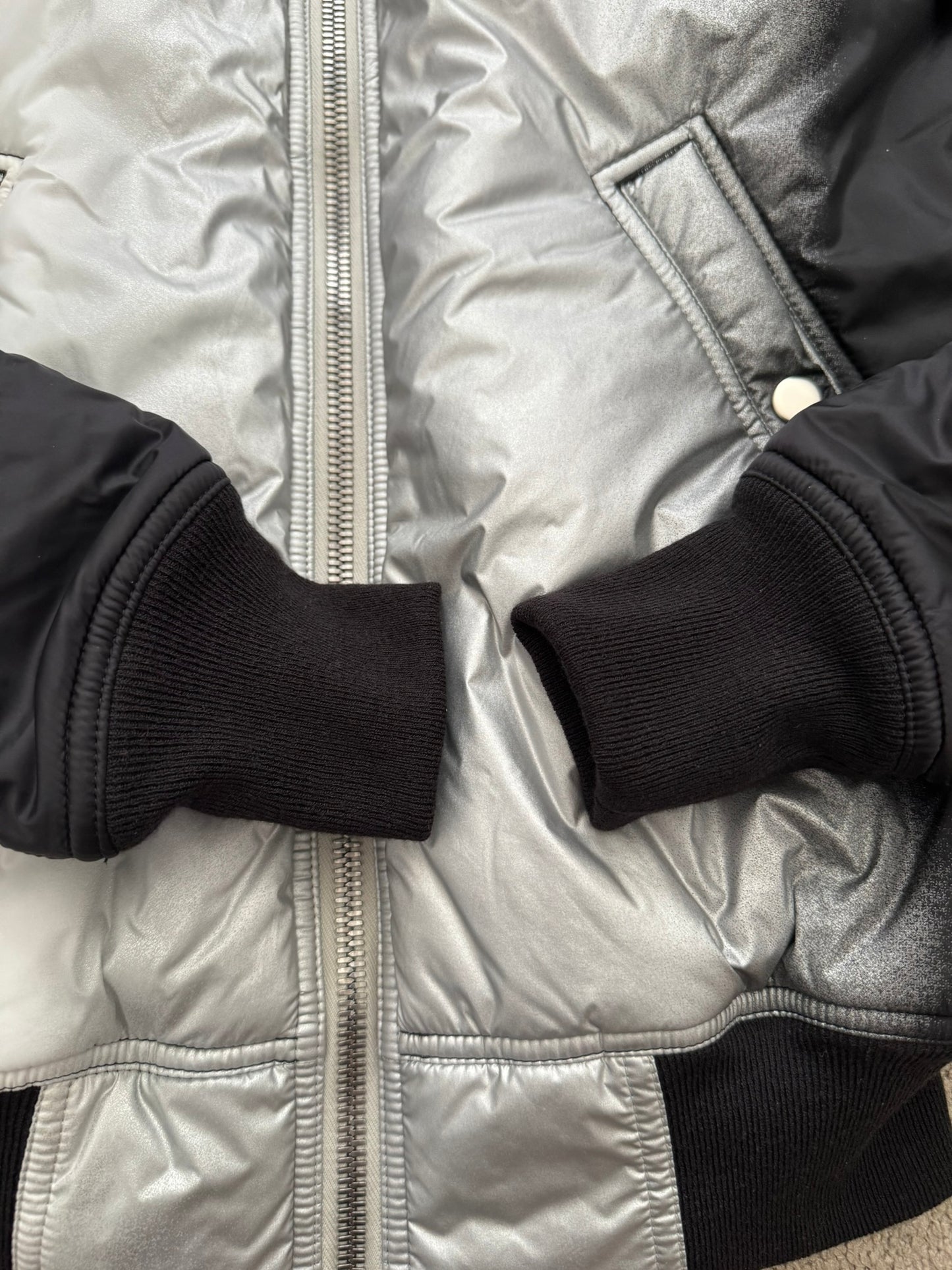 FW19 Rick Owens Mainline "Larry" Hybrid Gradient Bomber Jacket