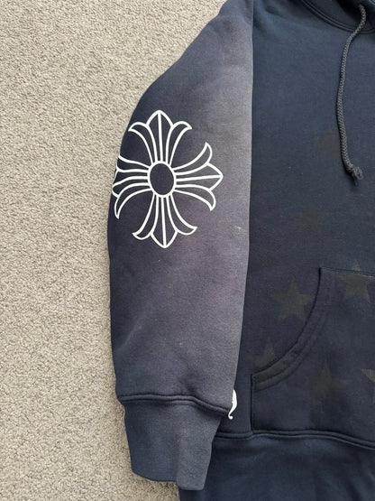 Vintage Chrome Hearts Thermal Scroll & Stars Dagger Zip Up Hoodie