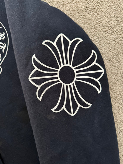 Vintage Chrome Hearts Thermal Scroll & Stars Dagger Zip Up Hoodie