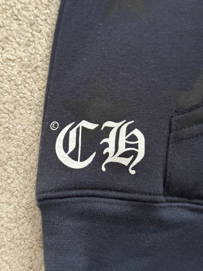 Vintage Chrome Hearts Thermal Scroll & Stars Dagger Zip Up Hoodie