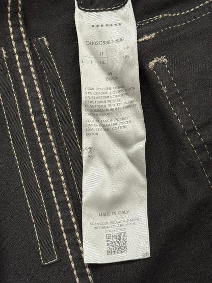 FW23 Rick Owens DRKSHDW Black Waxed Aircut Jogger Denim Jeans
