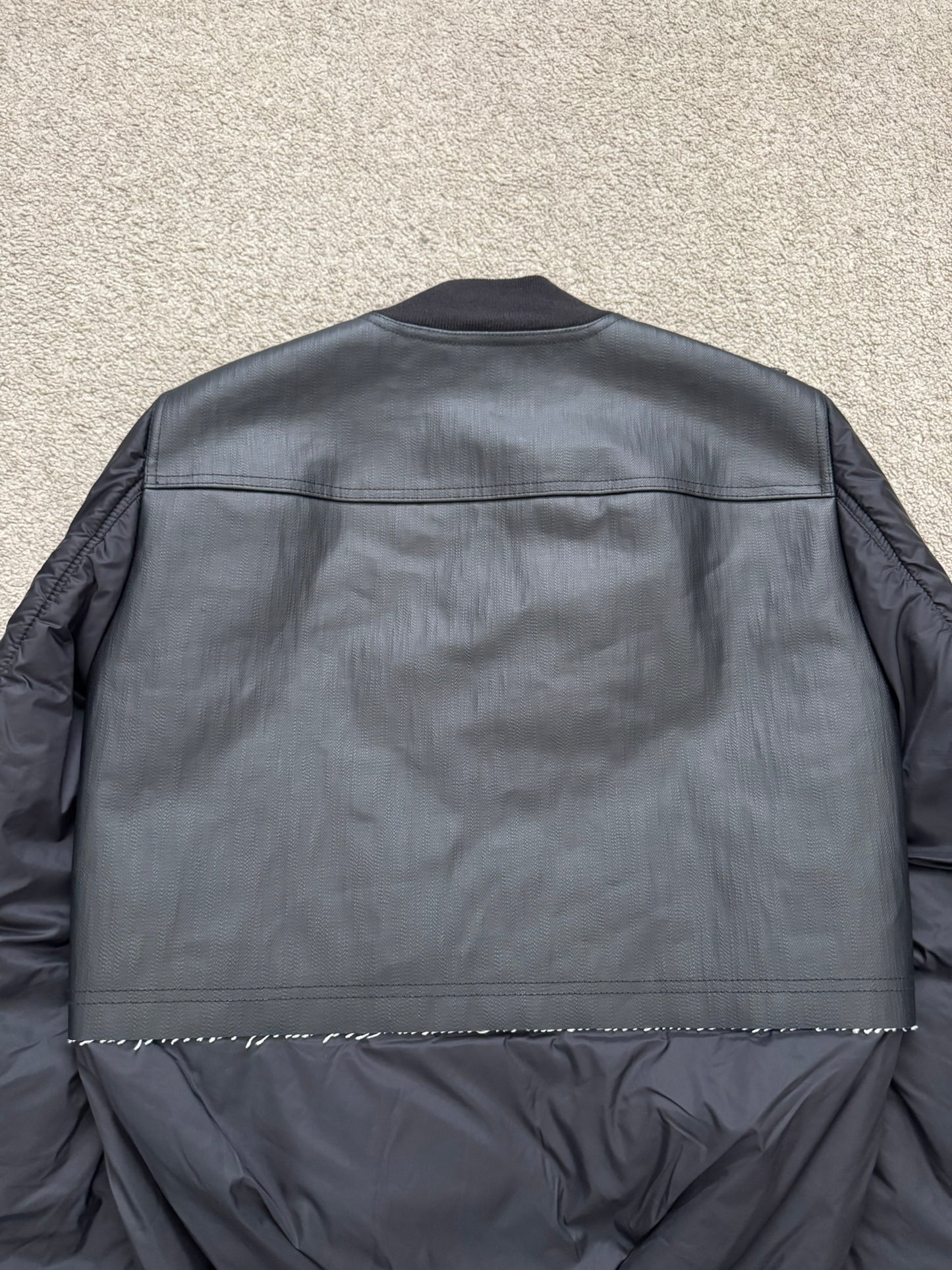 FW19 Rick Owens Mainline "Larry" Hybrid Gradient Bomber Jacket