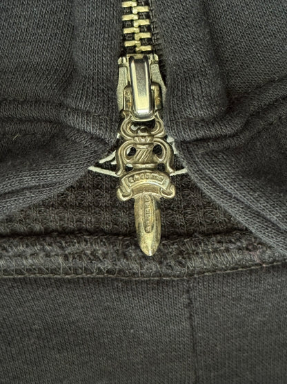 Vintage Chrome Hearts Thermal Scroll & Stars Dagger Zip Up Hoodie