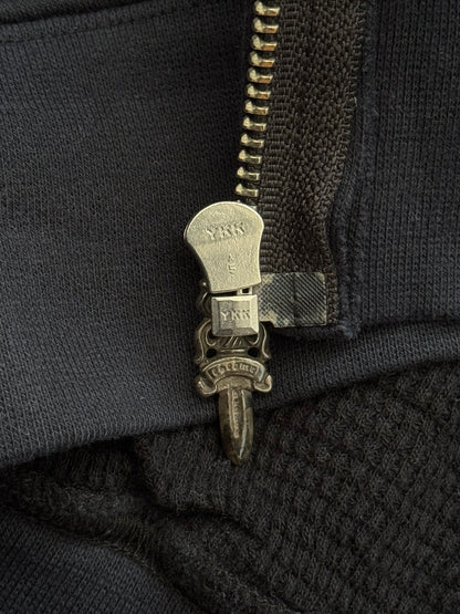Vintage Chrome Hearts Thermal Scroll & Stars Dagger Zip Up Hoodie