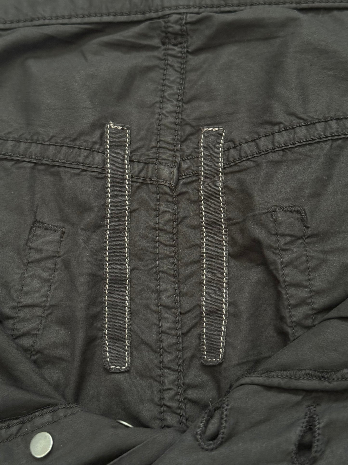 2000s Rick Owens DRKSHDW Black Lightweight Poplin Pants