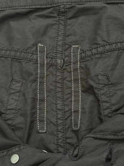 2000s Rick Owens DRKSHDW Black Lightweight Poplin Pants