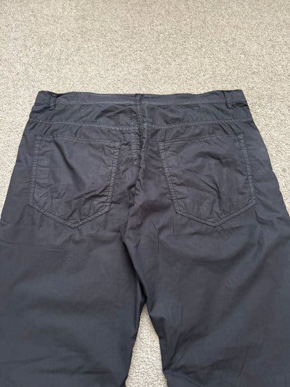 2000s Rick Owens DRKSHDW Black Lightweight Poplin Pants