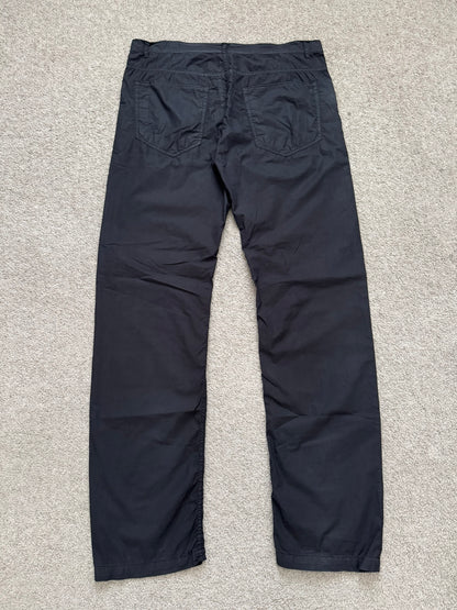2000s Rick Owens DRKSHDW Black Lightweight Poplin Pants