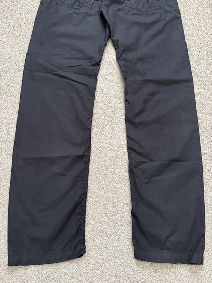 2000s Rick Owens DRKSHDW Black Lightweight Poplin Pants
