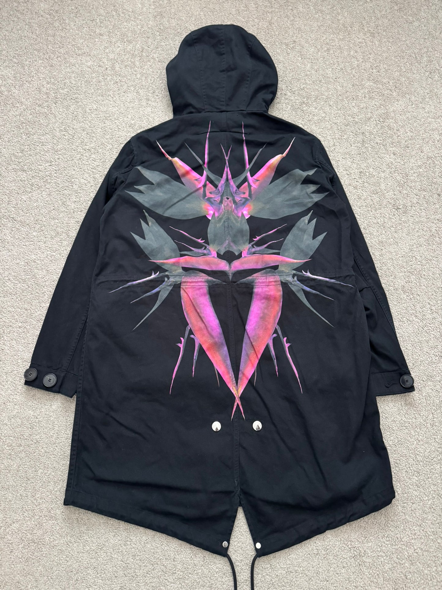 SS12 Givenchy by Riccardo Tisci "Birds Of Paradise" Hooded Parka
