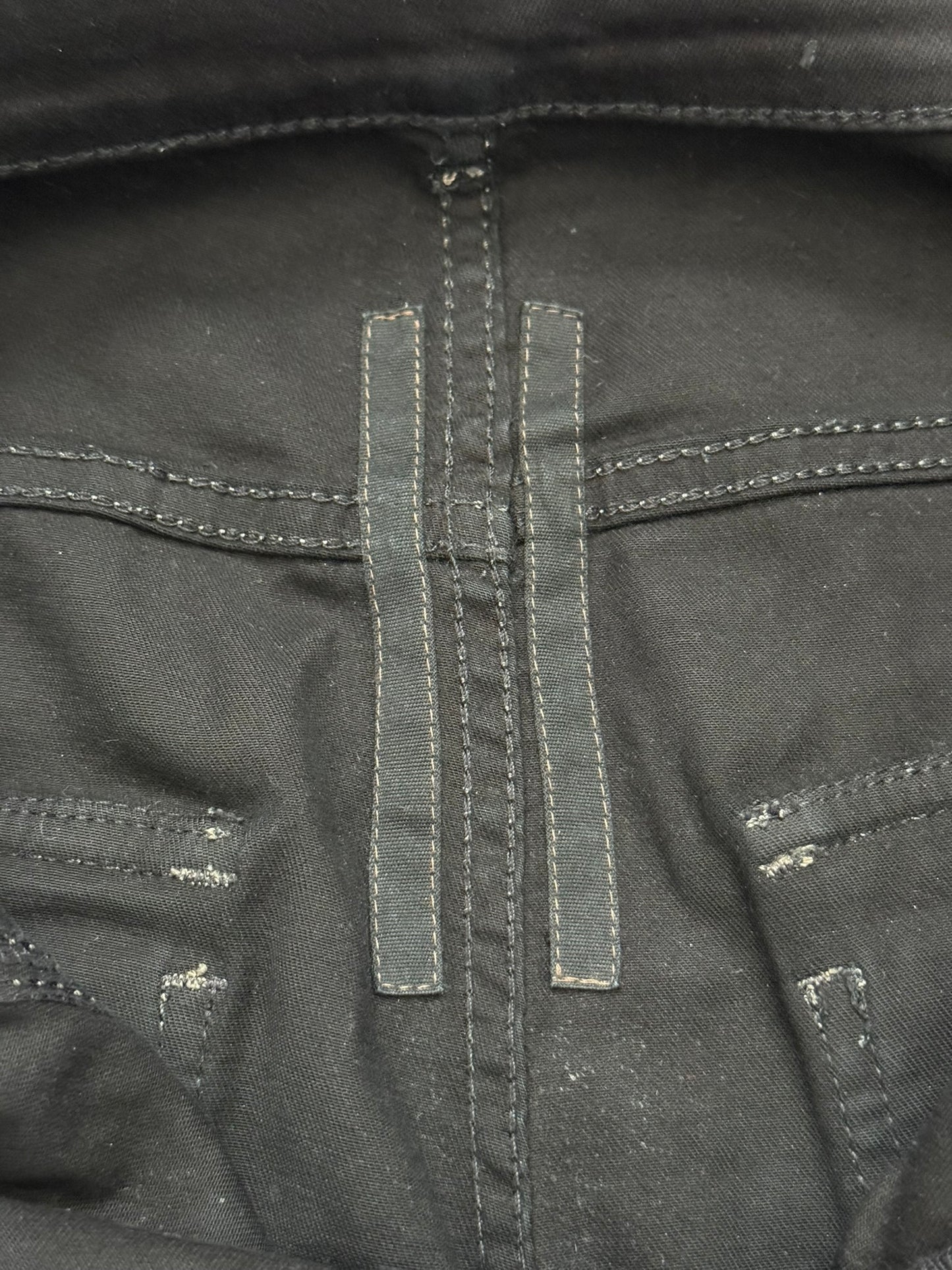 SS16 Rick Owens DRKSHDW Black Waxed Memphis Biker Denim Jeans