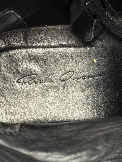 FW17 Rick Owens Triple Black Geobasket High Top Sneakers