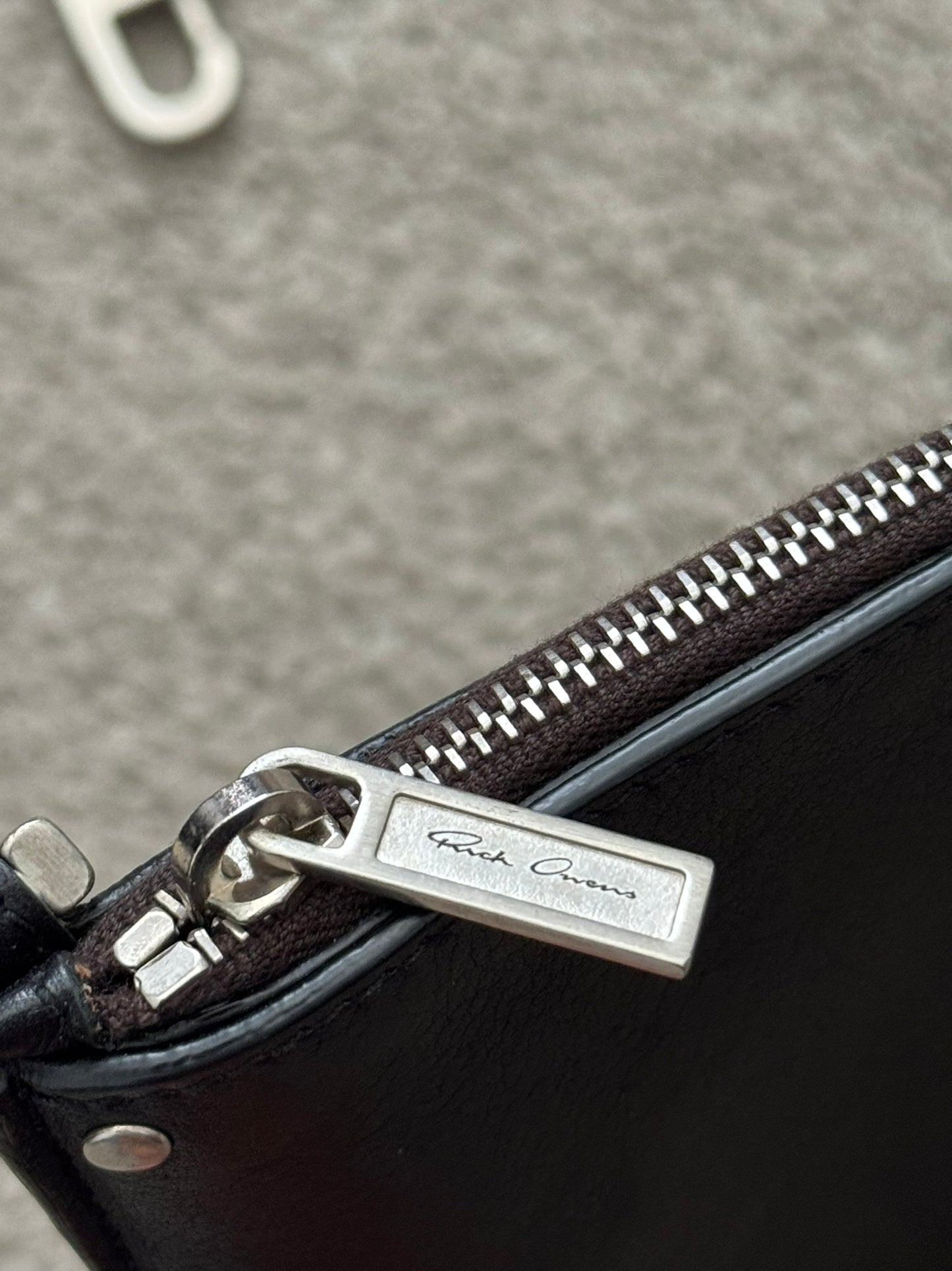 FW20 Rick Owens Mainline "Performa" Large Pouch Leather Bag
