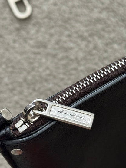 FW20 Rick Owens Mainline "Performa" Large Pouch Leather Bag