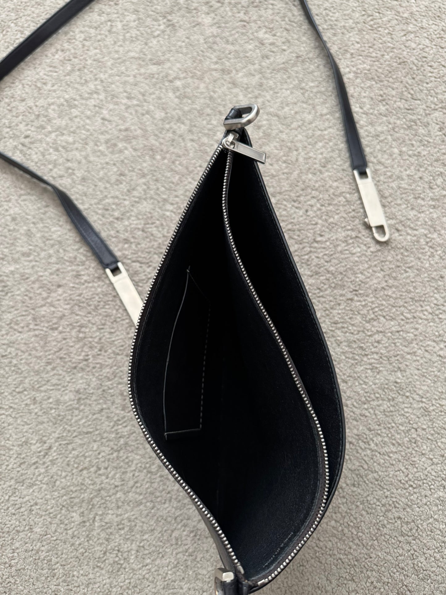 FW20 Rick Owens Mainline "Performa" Large Pouch Leather Bag