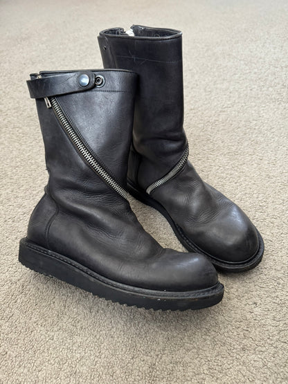 FW11 Rick Owens "Limo" Spiral Zip Creeper Boots