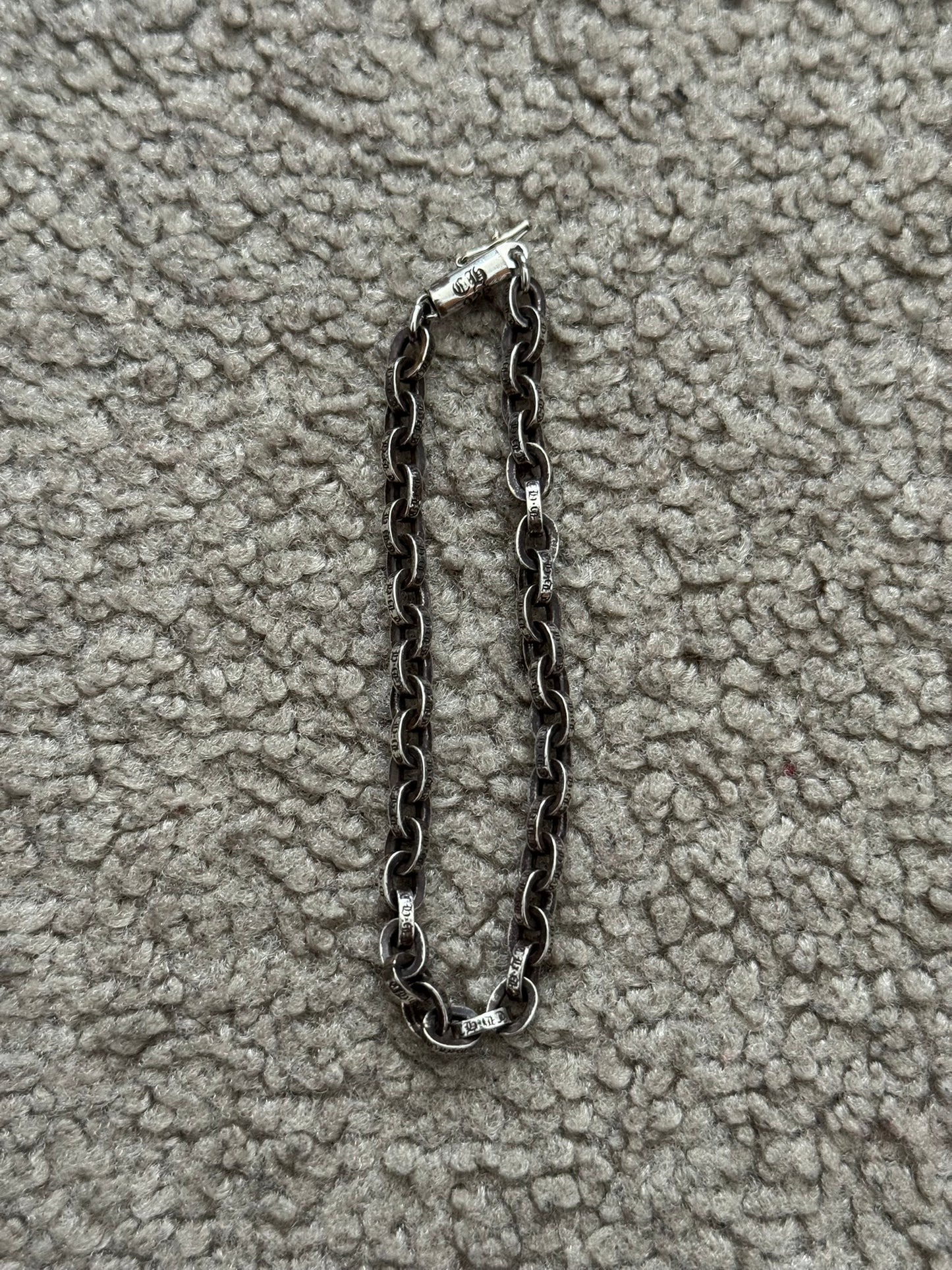 Chrome Hearts 7 Inch Paper Chain .925 Sterling Silver Bracelet