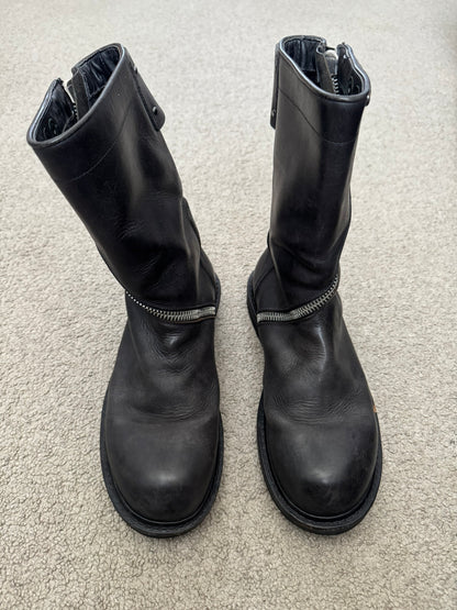 FW11 Rick Owens "Limo" Spiral Zip Creeper Boots