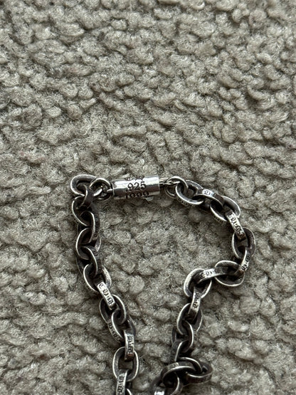 Chrome Hearts 7 Inch Paper Chain .925 Sterling Silver Bracelet